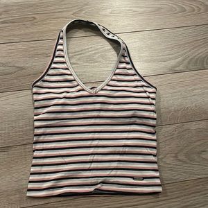 Hollister cropped halter top.